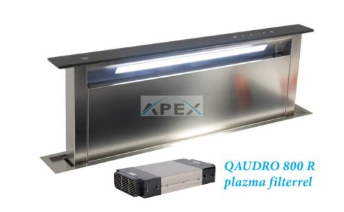 SIRIUS - Páraelszívó S-DD2 TC/L EM 60 fekete üveg/inox + plazma filter QUADRO 800 R