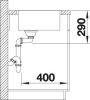 BLANCO ANDANO 340-IF mosogatótálca, selyemfényű rozsdamentes acél, tartozék nélkül, excenter nélkül (522953)