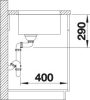 BLANCO ANDANO 700-U mosogatótálca, selyemfényű rozsdamentes acél, tartozék nélkül, excenter nélkül (522971)