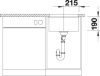 BLANCO SUBLINE 400-U Silgranit mosogatótálca, fekete, excenter nélkül (525990)