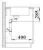 BLANCO SOLIS 400-IF mosogatótálca, fényes rozsdamentes acél, excenter nélkül  (526118) - Új modell