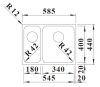 BLANCO SOLIS 340/180-IF mosogatótálca, jobbos medencével, fényes rozsdamentes acél, excenter nélkül  (526130) - Új modell