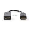 DisplayPort kábel | DisplayPort Dugasz | HDMI™ Csatlakozó | 4K@30Hz | Aranyozott | 0.20 m | Kerek | PVC | Antracit | Doboz