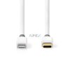 Lightning Kábel | USB 2.0 | Apple Lightning, 8 Pólusú | USB-C™ Dugasz | 480 Mbps | Aranyozott | 1.00 m | Kerek | PVC | Fehér | Doboz