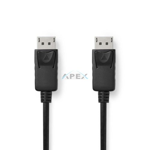 DisplayPort kábel | DisplayPort Dugasz | DisplayPort Dugasz | 4K@60Hz | Nikkelezett | 2.00 m | Kerek | PVC | Fekete | Doboz