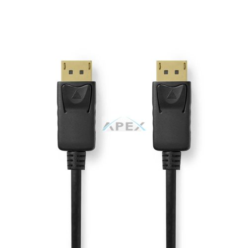 DisplayPort kábel | DisplayPort Dugasz | DisplayPort Dugasz | 8K@60Hz | Nikkelezett | 1.00 m | Kerek | PVC | Fekete | Doboz