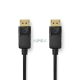 DisplayPort kábel | DisplayPort Dugasz | DisplayPort Dugasz | 8K@60Hz | Nikkelezett | 1.00 m | Kerek | PVC | Fekete | Doboz