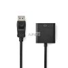 DisplayPort adapter | DisplayPort Dugasz | VGA Aljzat | 1080p | Nikkelezett | 0.20 m | Kerek | Fekete | Doboz