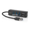 USB hub | USB-A Dugasz | 3x USB A Aljzat | 5-Port port(s) | USB 3.2 Gen 1 | USB-áramellátású | 5 Gbps | SD & MicroSD