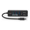 USB hub | 1x USB-C™ | 3x USB A Aljzat | 5-Port port(s) | USB 3.2 Gen 1 | USB-áramellátású | 5 Gbps | SD & MicroSD