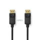 DisplayPort kábel | DisplayPort Dugasz | DisplayPort Dugasz | 8K@60Hz | Nikkelezett | 3.00 m | Kerek | PVC | Fekete | Label