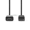 DisplayPort kábel | DisplayPort Dugasz | HDMI™ Csatlakozó | 1080p | Nikkelezett | 2.00 m | Kerek | PVC | Fekete | Label