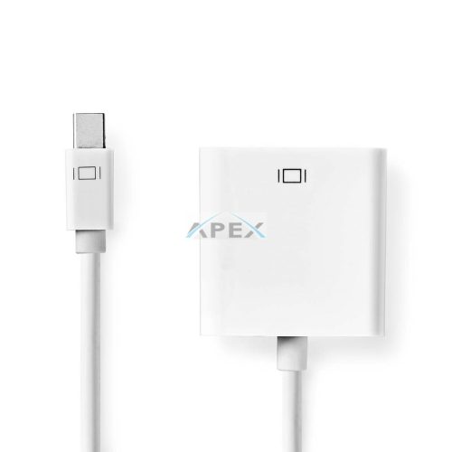 Mini DisplayPort kábel | DisplayPort 1.2 | Mini DisplayPort Dugasz | VGA Aljzat | 21.6 Gbps | Nikkelezett | 0.20 m | Kerek | PVC | Fehér | Műanyag Zacskó