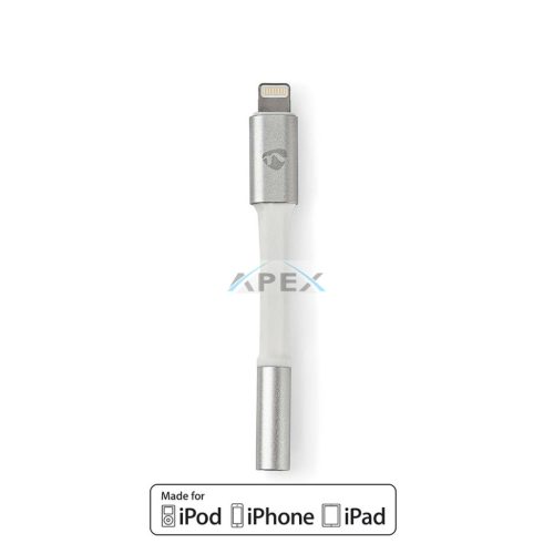 Lightning-Adapter | Apple Lightning, 8 Pólusú | 3.5 mm Aljzat | Aranyozott | 0.15 m | Kerek | Alumínium