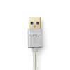 USB kábel | USB 3.2 Gen 1 | USB-A Dugasz | USB-C™ Dugasz | 15 W | 5 Gbps | Aranyozott | 1.00 m | Kerek | Márkás / Nejlon Tok | Alumínium | Ablakos Fedő Doboz