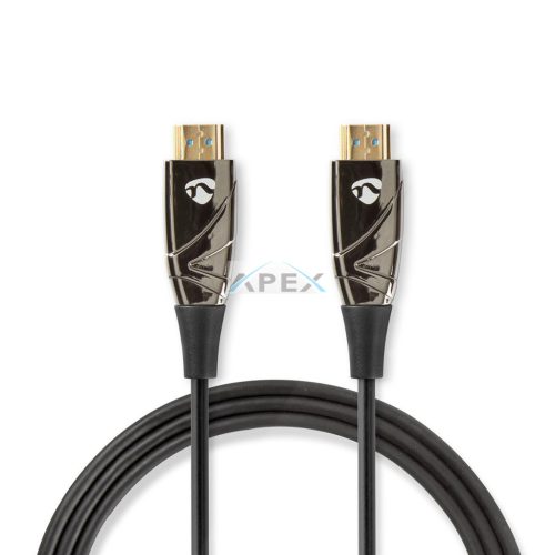 Aktív Optikai High Speed ​​HDMI Cable with Ethernet | HDMI™ Csatlakozó | HDMI™ Csatlakozó | 4K@60Hz | 18 Gbps | 15.0 m | Kerek | PVC | Fekete | Ajándék Dobozban