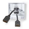 HDMI™ Fali Doboz | 2x HDMI™ Female | 4K@60Hz | HDMI™ Kimenet | Fekete | 18 Gbps | Aranyozott | Boríték