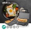 Több grillező | Grill / Sandwich / Waffle | 700 W | 22 x 12.5 cm | Automatikus hőmérséklet-szabályozással | Műanyag / Rozsdamentes Acél