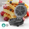 Gofrisütő | 5 Heart shaped waffles | 19 cm | 1000 W | Automatikus hőmérséklet-szabályozással | Alumínium / Műanyag