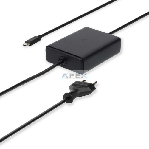 Notebook adapter | GaN | 45 W | 5 / 9 / 12 / 15 / 20 V DC | 2.25 / 2.33 / 2.92 / 3.0 A | Alkalmas erre: Notebook / Okostelefon / Tablet | Euro / C-típus (CEE 7/16)