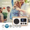 Internet Rádió | Asztali Kivitel | Bluetooth® / Wi-Fi | DAB+ / FM / Internet | 2.4 " | Színes Képernyő | 7 W | Távvezérelt | App szabályozott | Ébresztő óra | Alvás időzítő | Barna / Fehér