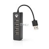 USB hub | USB-A Dugasz | 4x USB A Female | 4-Port port(s) | USB 2.0 | USB-áramellátású