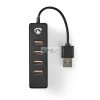 USB hub | USB-A Dugasz | 4x USB A Female | 4-Port port(s) | USB 2.0 | USB-áramellátású