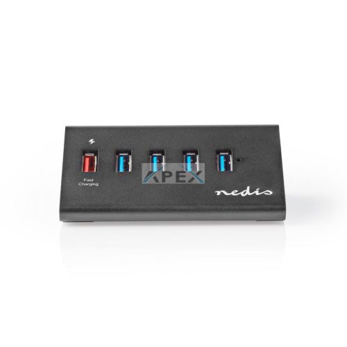 USB hub | USB Micro-B Aljzat | USB-A Aljzat | 5-Port port(s) | QC3.0 / USB 3.2 Gen 1 | Hálózati Áramellátás / USB-áramellátású | 5 Gbps | 5x USB