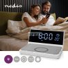 Alarm clock wireless charger | Qi szabványú | 5 / 7.5 / 10 / 15 W | USB-A Dugasz | 2 Riasztási Idők | Szundi funkció