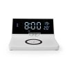 Alarm clock wireless charger | Qi szabványú | 5 / 7.5 / 10 / 15 W | USB-A Dugasz | 2 Riasztási Idők | Szundi funkció