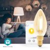 SmartLife LED izzó | Wi-Fi | E14 | 470 lm | 4.9 W | Meleg Fehér | 1800 - 3000 K | Üveg | Android™ / IOS | Gyertya | 1 db