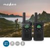 Walkie-Talkie szett | 2 Kézibeszélő | Legfeljebb 6 km | Frekvencia csatornák: 8 | PTT / VOX | Max. 3 óráig | Fejhallgató kimenet | 2 Fejhallgató | Fekete