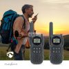 Walkie-Talkie szett | 2 Kézibeszélő | Legfeljebb 10 km | Frekvencia csatornák: 8 | PTT / VOX | Max. 3 óráig | Fejhallgató kimenet | Fekete