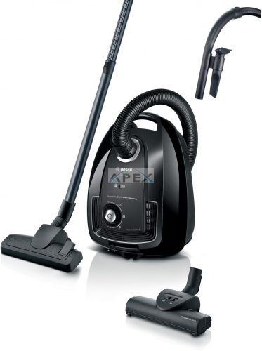 BOSCH BGB38BA3T Serie 4, Porzsákos porszívó, Serie 4, Fekete, BGB38BA3T