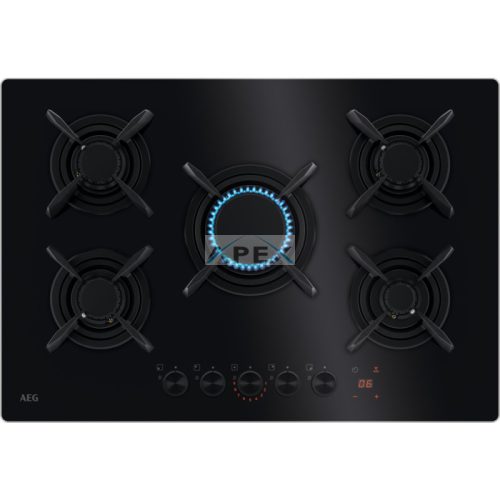 AEG HKB75453NB GÁZ FŐZŐLAP, HOB2HOOD, 75 CM