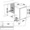 WHIRLPOOL W8I HT40 T mosogatógép beépíthető 14 teríték